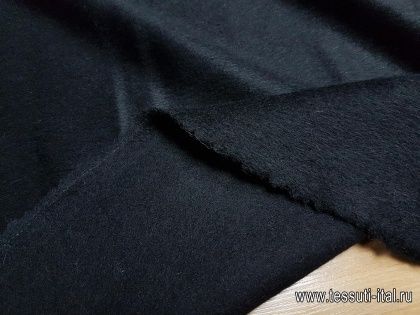 Пальтовая альпака (о) черная - итальянские ткани Тессутидея арт. 09-1295