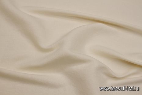 Лен стрейч фактурный (о) молочный - итальянские ткани Тессутидея арт. 16-0860