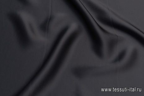 Плательная вискоза с шелком (о) черная - итальянские ткани Тессутидея арт. 04-1470