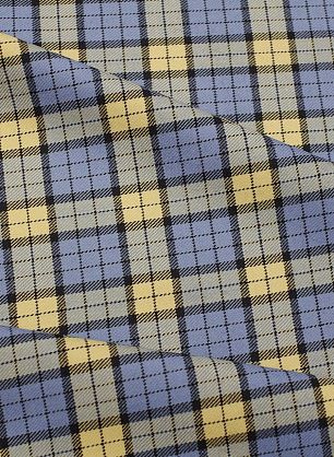 Костюмная стрейч (н) сине-бежево-голубая клетка - в интернет-магазине тканей Тессутидея арт. 05-4737