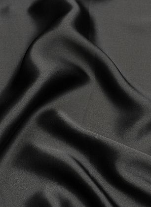 Шелк атлас (о) черный - в интернет-магазине тканей Тессутидея арт. 10-3179