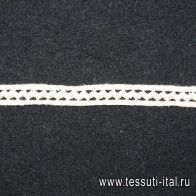 Тесьма бежевая с бисером  ш.0,8см - итальянские ткани Тессутидея арт. F-2202