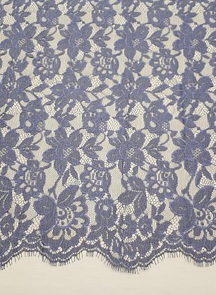 Кружевное полотно (н) черно-лавандовое ш-112см Jean Bracq - в интернет-магазине тканей Тессутидея арт. 03-5304