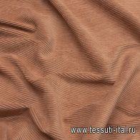 Вельвет стрейч (о) светло-коричневый - итальянские ткани Тессутидея арт. 03-6774