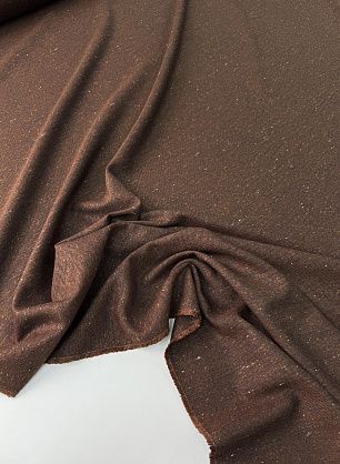 Костюмная твид шелк+шерсть (н) черно-коричнево-бордовая - в интернет-магазине тканей Тессутидея арт. 05-5095