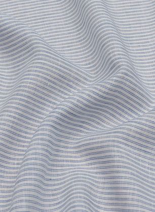 Лен (н) бело-голубая полоска - в интернет-магазине тканей Тессутидея арт. 16-0829