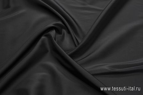 Подкладочная стрейч (о) черная - итальянские ткани Тессутидея арт. 07-1457