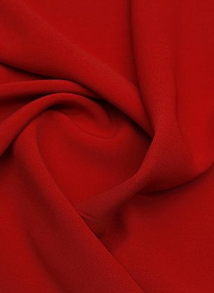 Плательная кади вискоза+ацетат стрейч (о) красная - в интернет-магазине тканей Тессутидея арт. 04-1693