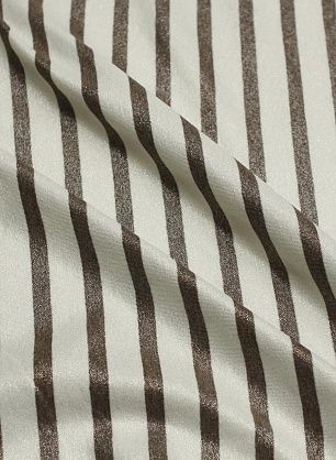 Трикотаж (н) бело-коричневая полоска с серебряным напылением - в интернет-магазине тканей Тессутидея арт. 14-1753