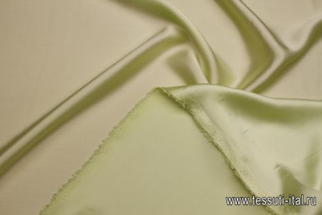 Шелк атлас (о) светло-салатовый - итальянские ткани Тессутидея арт. 10-3575