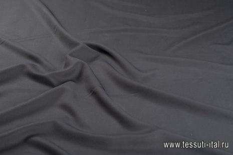 Плательная вискоза стрейч (о) черная - итальянские ткани Тессутидея арт. 04-1496