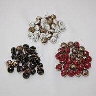 Пуговица круглая на ножке комбинированная d-12mm Roberto Cavalli - итальянские ткани Тессутидея арт. F-2492