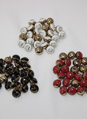 Пуговица круглая на ножке комбинированная d-12mm Roberto Cavalli - в интернет-магазине тканей Тессутидея арт. F-2492