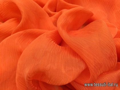 Шифон крэш (о) темно-оранжевый - итальянские ткани Тессутидея арт. 02-7631