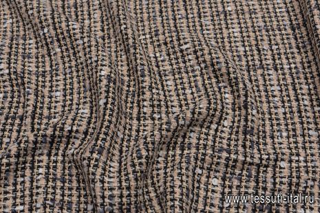 Шанель (н) черно-бежевая - итальянские ткани Тессутидея арт. 03-6803