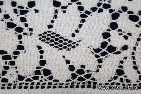Кружево макраме (о) натуральное неотбеленное Ermanno Scervino - итальянские ткани Тессутидея арт. 01-3592