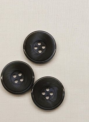 Пуговица пластик под рог 4 прокола d-23мм серо-коричнево-голубая - в интернет-магазине тканей Тессутидея арт. F-6736