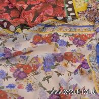 Шифон (н) цветочный печворк в стиле D&G - итальянские ткани Тессутидея арт. 10-2416