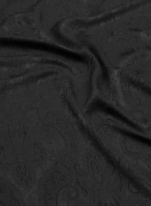 Шелк жаккард (н) черный рисунок на черном - в интернет-магазине тканей Тессутидея арт. 10-3622