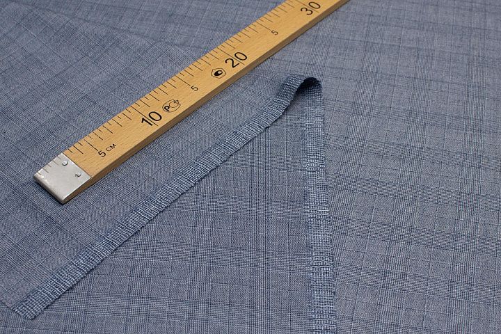 Костюмная (н) серо-синяя клетка Loro Piana - итальянские ткани Тессутидея арт. 05-3346
