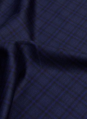 Костюмная (н) черно-синяя клетка - в интернет-магазине тканей Тессутидея арт. 05-3822