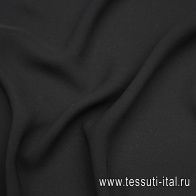 Крепдешин дабл (о) черный - итальянские ткани Тессутидея арт. 10-3263