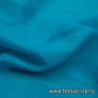 Лен (о) ярко-бирюзовый - итальянские ткани Тессутидея арт. 16-0448