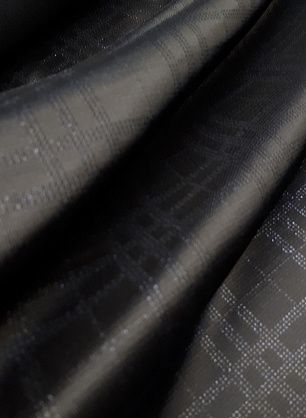 Подкладочная жаккардовая с люрексом (н) сине-черная клетка - в интернет-магазине тканей Тессутидея арт. 07-1137
