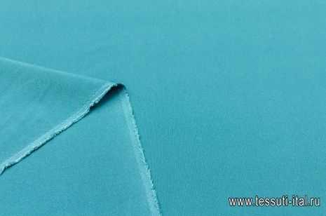 Шелк кади стрейч (о) бирюзовый - итальянские ткани Тессутидея арт. 02-8464