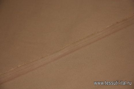 Хлопок диагональ стрейч (о) бежевый ш-150см - итальянские ткани Тессутидея арт. 01-3231