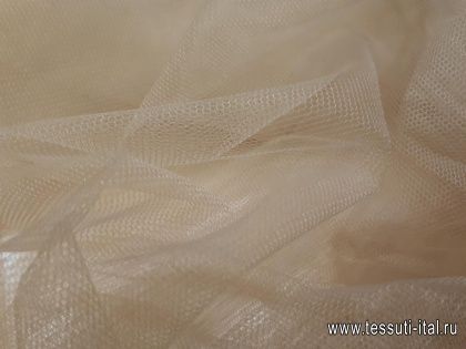 Плательная сетка (о) бежевая - итальянские ткани Тессутидея арт. 03-5493