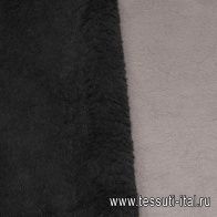 Мех искусственный "дубленка" (о) черный/серый - итальянские ткани Тессутидея арт. 06-0135