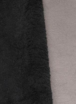 Мех искусственный "дубленка" (о) черный/серый - в интернет-магазине тканей Тессутидея арт. 06-0135