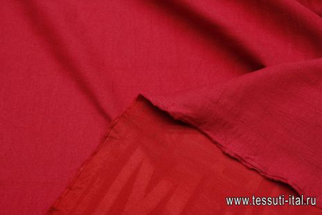 Джерси дабл (о) буквы на красном - итальянские ткани Тессутидея арт. 13-1584