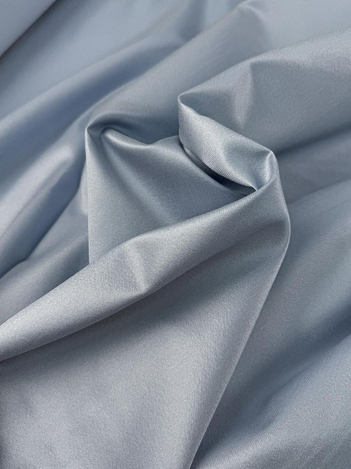 Плательная дюшес шелк+шерсть (о) голубая - итальянские ткани Тессутидея арт. 10-4855