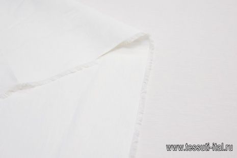 Лен стрейч (о) белый - итальянские ткани Тессутидея арт. 16-0605