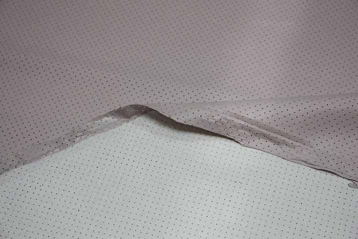Искусственная кожа перфорированная (о) серо-розовая - итальянские ткани Тессутидея арт. 03-3660
