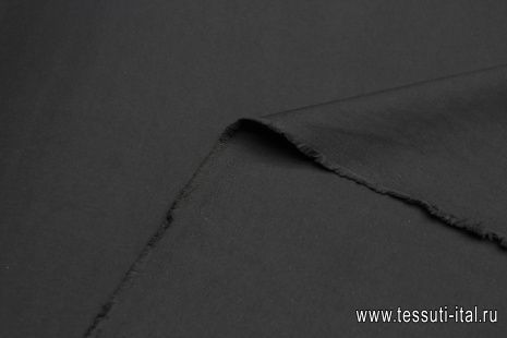 Плащевая с водоотталкивающим покрытием (о) черная - итальянские ткани Тессутидея арт. 11-0448