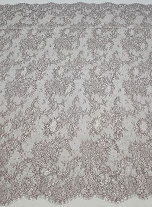 Кружевное полотно с люрексом (н) серо-коричневое ш-90см Jean Bracq - в интернет-магазине тканей Тессутидея арт. 03-5342