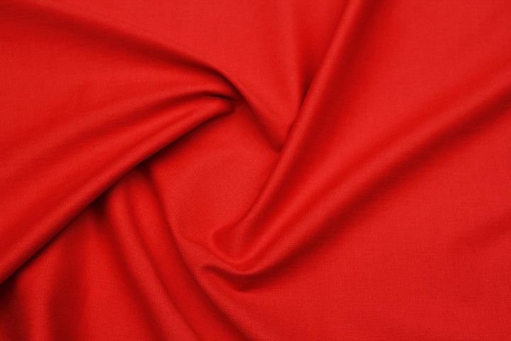 Джинса стрейч 370 г/м (о) красная - итальянские ткани Тессутидея арт. 01-7659