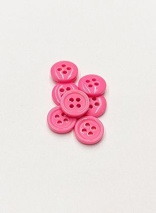 Пуговица костюмная пластик 4 прокола d-11мм розовая - в интернет-магазине тканей Тессутидея арт. F-6066