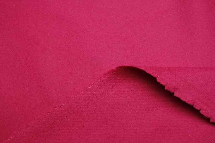 Пальтовая дабл шерсть двухслойная (о) ярко-розовая - итальянские ткани Тессутидея арт. 09-2153