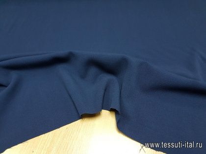 Плательная стрейч (о) синяя - итальянские ткани Тессутидея арт. 17-0568