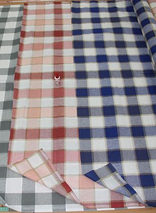 Хлопок + лен (н) крупная цветная клетка в ассортименте - в интернет-магазине тканей Тессутидея арт. 01-2141