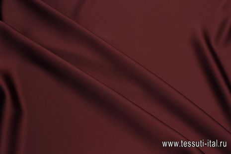 Плательный атлас стрейч (о) темно-бордовый - итальянские ткани Тессутидея арт. 03-7413