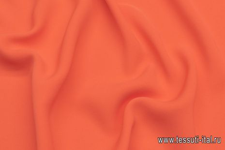 Шелк кади стрейч (о) оранжевый - итальянские ткани Тессутидея арт. 10-2892
