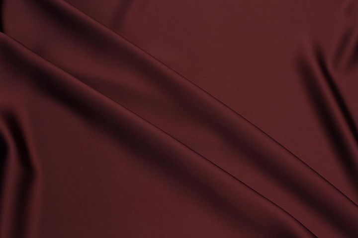 Плательный атлас стрейч (о) темно-бордовый - итальянские ткани Тессутидея арт. 03-7413