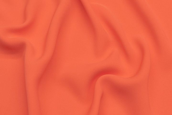 Шелк кади стрейч (о) оранжевый - итальянские ткани Тессутидея арт. 10-2892