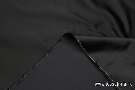 Шелк дюшес (о) черный - итальянские ткани Тессутидея арт. 10-3456