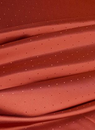 Подкладочная жаккардовая (о) терракотовая в мелкий горох - в интернет-магазине тканей Тессутидея арт. 07-1132
